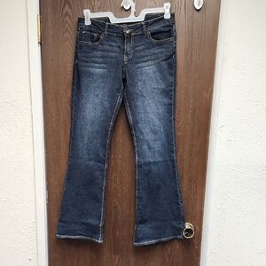 Dark Blue Flare Women's Jeans